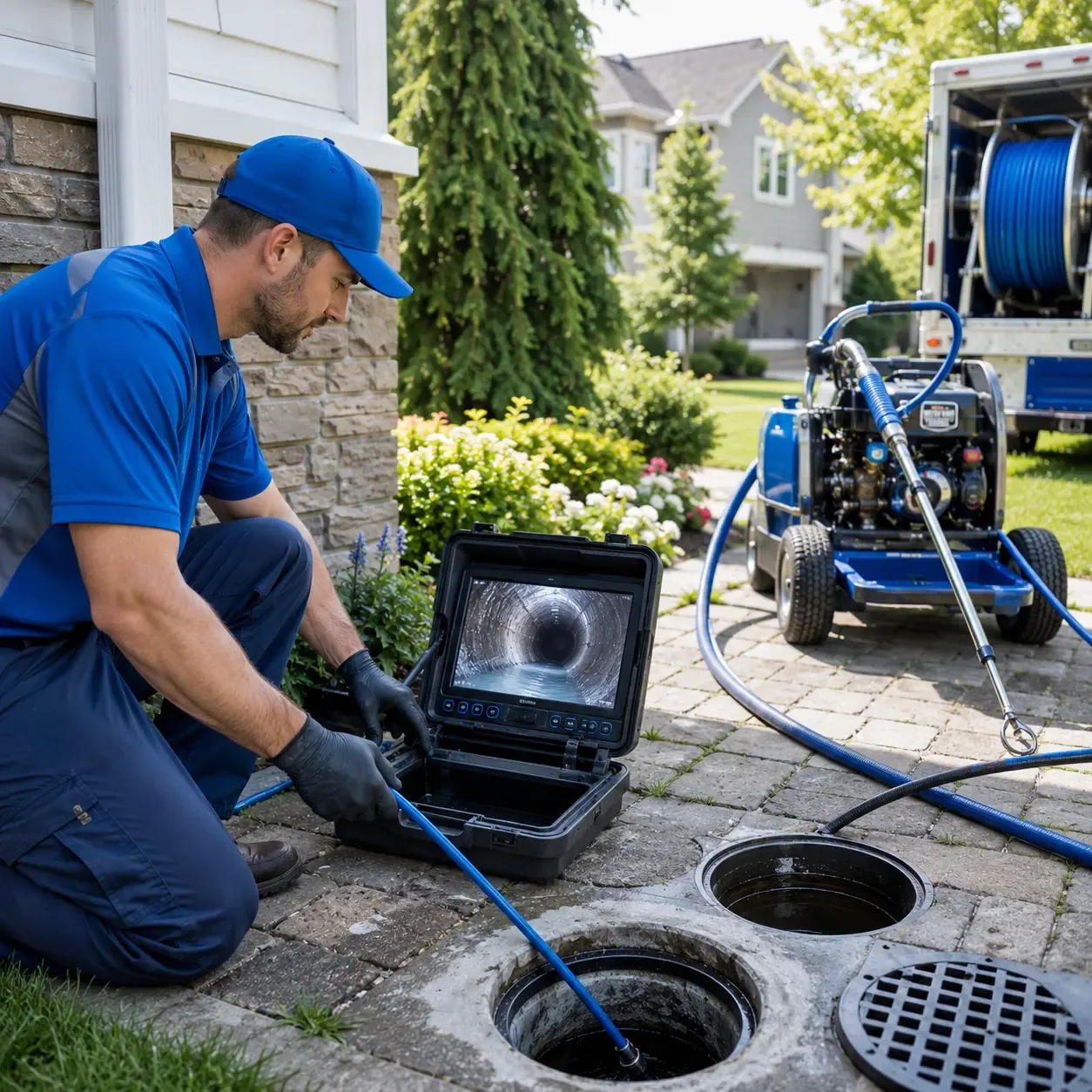 Outdoor drain cleaning professionals serving Ewing, IL